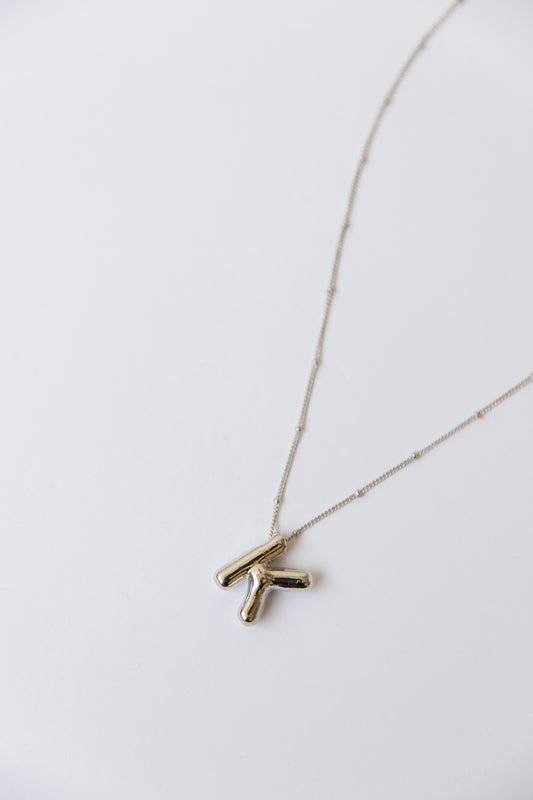 Silver Letter Necklace